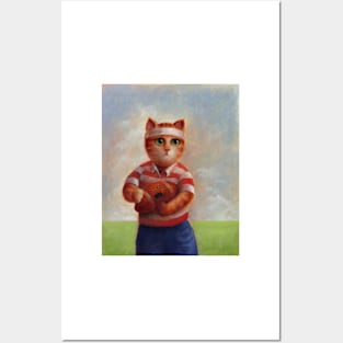 Rugby Cat Posters and Art